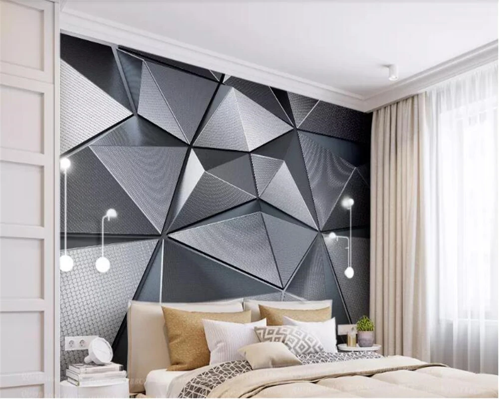 Обои для стен в рулонах простые геометрические обои графические интерьера дома