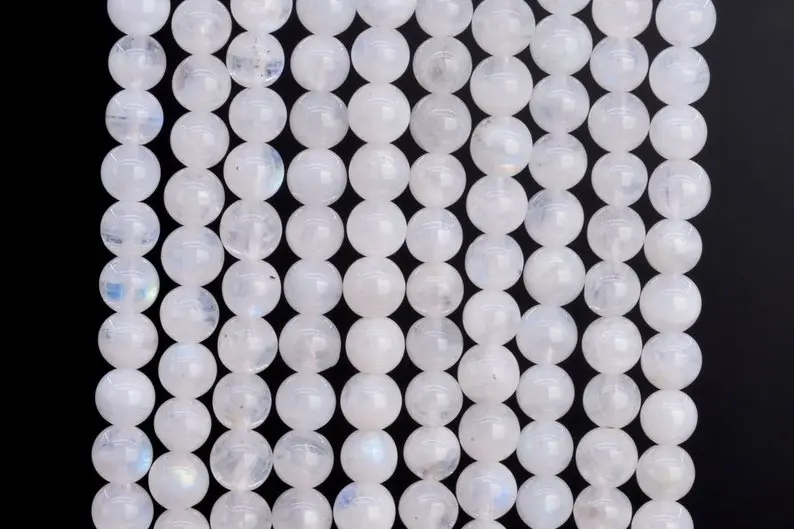 Ожерелье из настоящего природного синий флэш лунный камень бисер Класс AA бусина