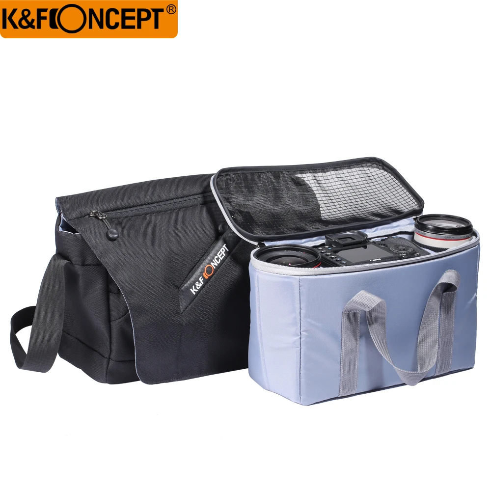 K& F концепция DSLR камера Сумка водонепроницаемая сумка на плечо унисекс современный Повседневный стиль съемный разделитель Многофункциональный Противоскользящий держатель