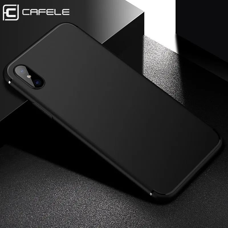Cafele Роскошные сзади Матовый Мягкий силиконовый Чехол для IPhone X 10 чехол Полный iPhone