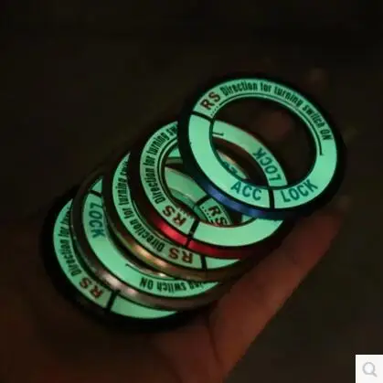 Светящаяся наклейка на зажигание переключатель украшения изменение Замочная