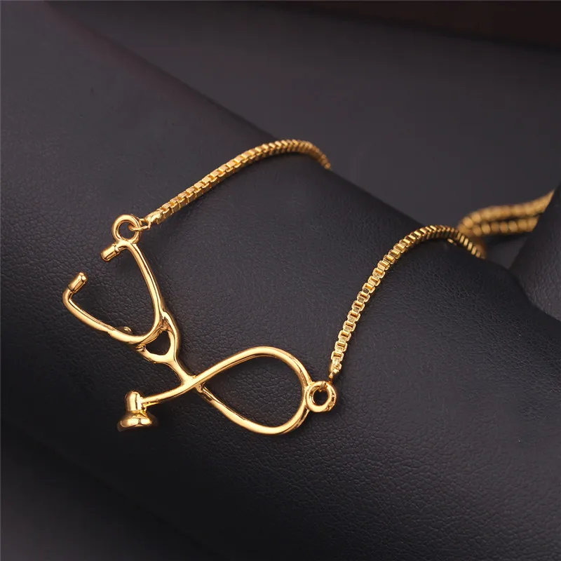 Регулируемый браслет золотого цвета из сплава женский специальный подарок для