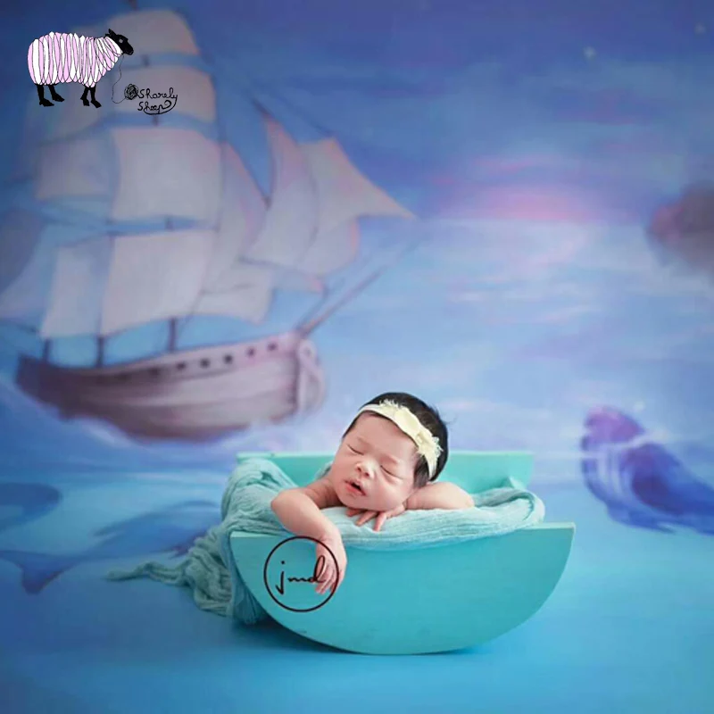 Новорожденный ребенок Фотография Лодка Корзина реквизит младенец bebe fotografia
