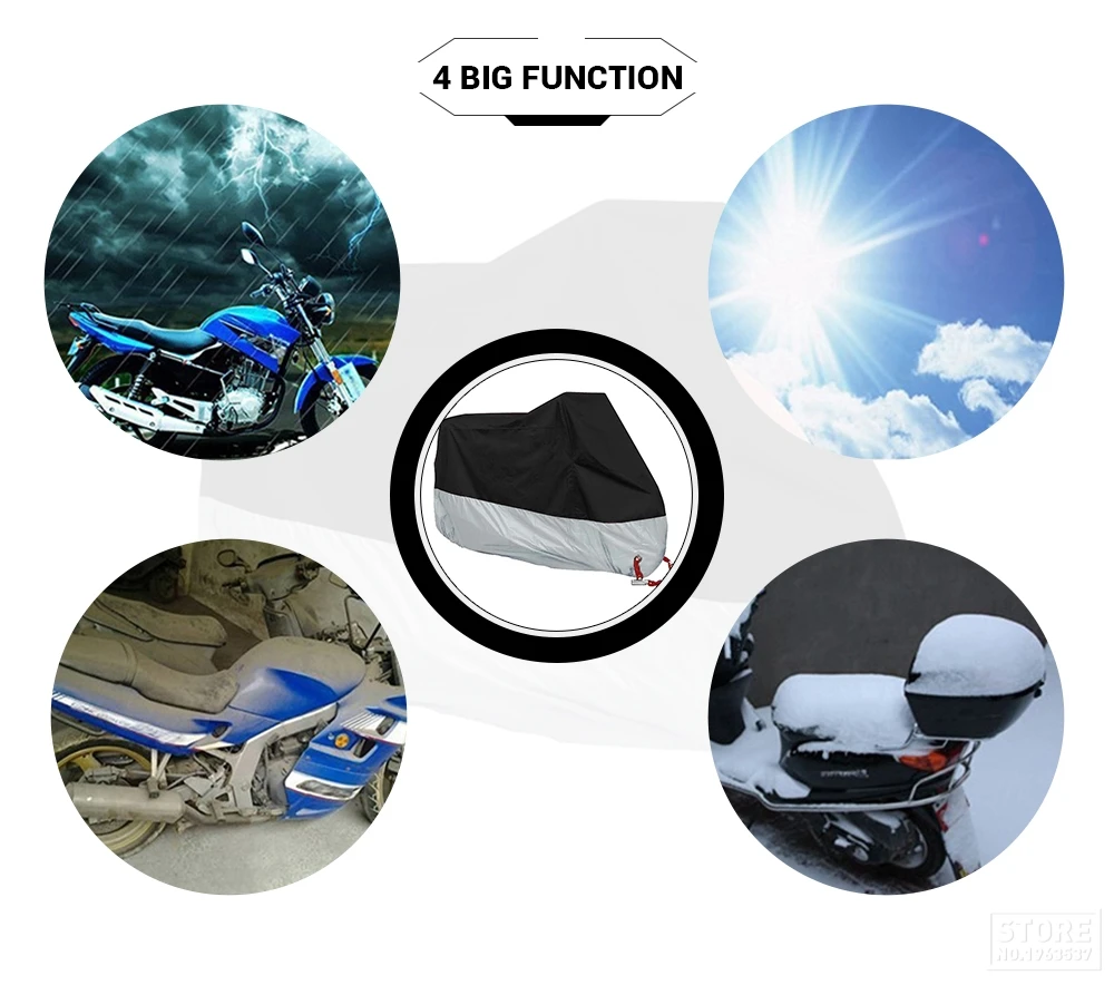 HEROBIKER мотоциклетный чехол всесезонный Водонепроницаемый Пылезащитный УФ защитный наружный внутренний замок с отверстиями дизайн мотоциклетный дождевик