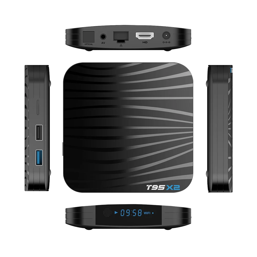 T95X2 QHD tv Франция IP tv подписка Smart tv Box Android 8,1 2 Гб 16 Гб с IP tv Morocco французский бельгийский арабский Vod