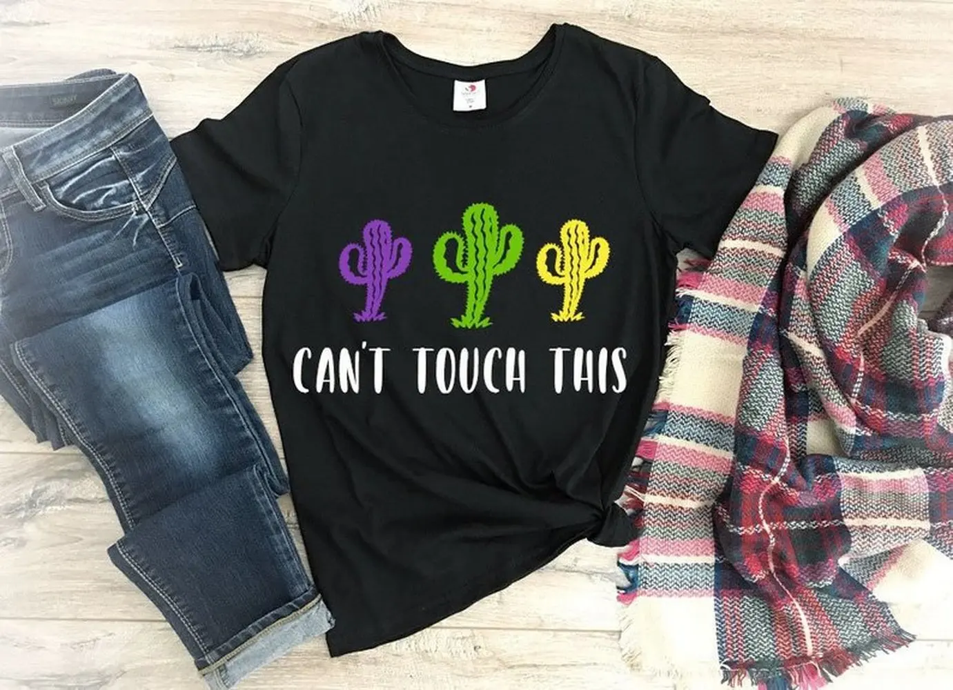 

Can't Touch This Tshirt Funny Tshirt Women Cactus Shirt Cotton Tees