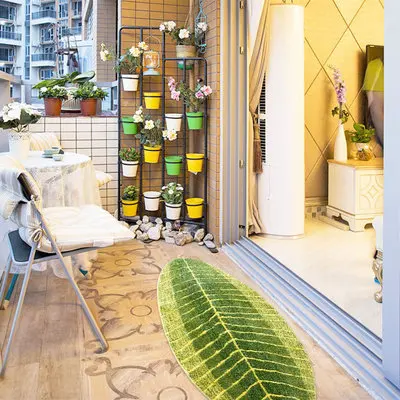 2018 новый высококачественный удобный большой зеленый коврик в форме листа