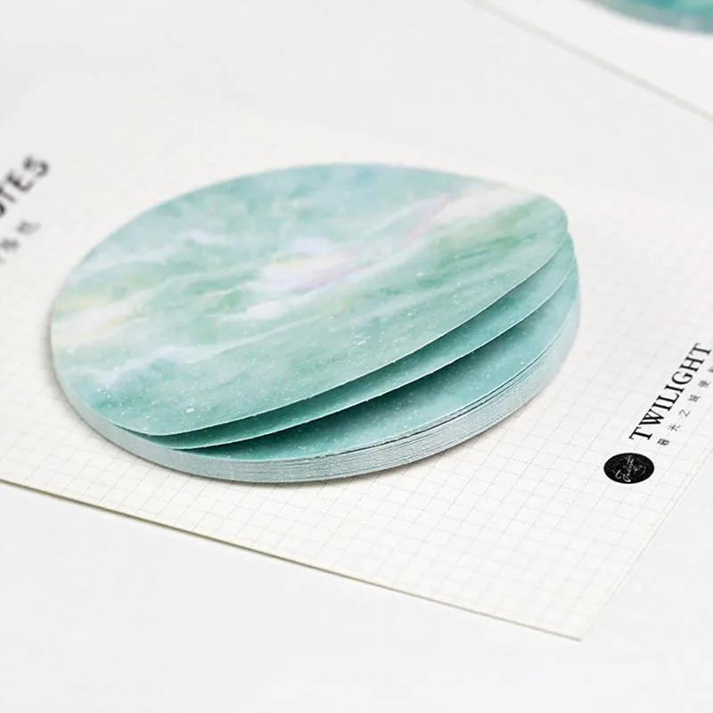 Самоклеящийся блокнот для записей серии Natural Dream Милая луна круглой формы стикеры