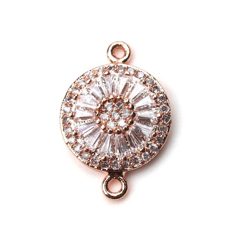 Модный браслет с цветами из кристаллов 1 шт. 14*21 мм серебристая черная медная