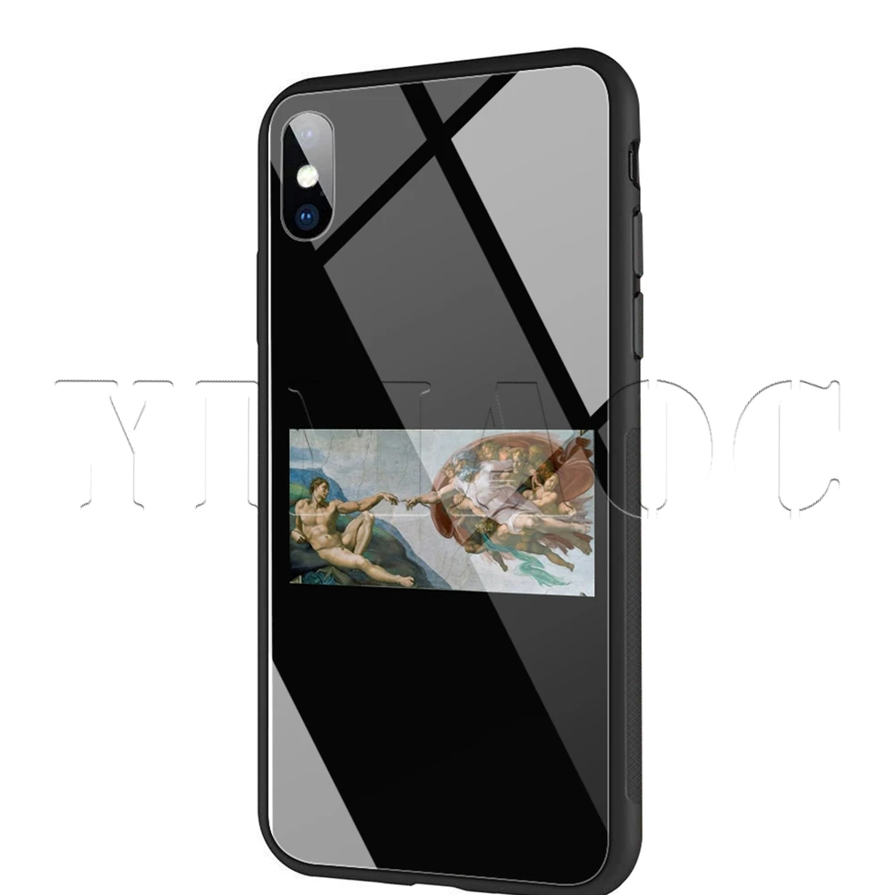 YIMAOC Michelangelo художественная статуя эстетический чехол из закаленного стекла для iPhone 11 Pro XS MAX XR X 8 7 6 6S Plus