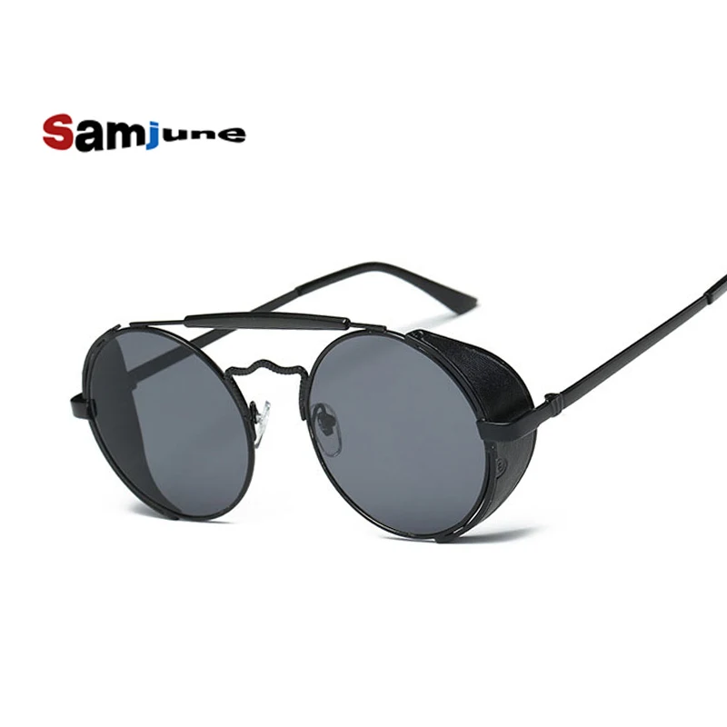 

Round Metal Frame Steampunk Sunglasses Men Women Fashion Glasses Brand Designer Retro Vintage Redonda Sunglasses UV400 shades