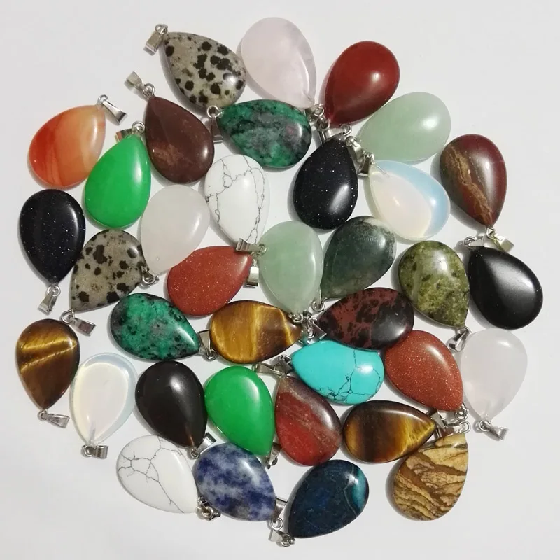 Оптовая продажа подвески из натурального камня капли воды смешанные слез кулон