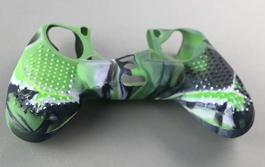 Camouflage green Противоскользящий силиконовый резиновый чехол для sony playstation 4 PS4 DS4 Pro тонкий контроллер - Цвет: Camouflage green