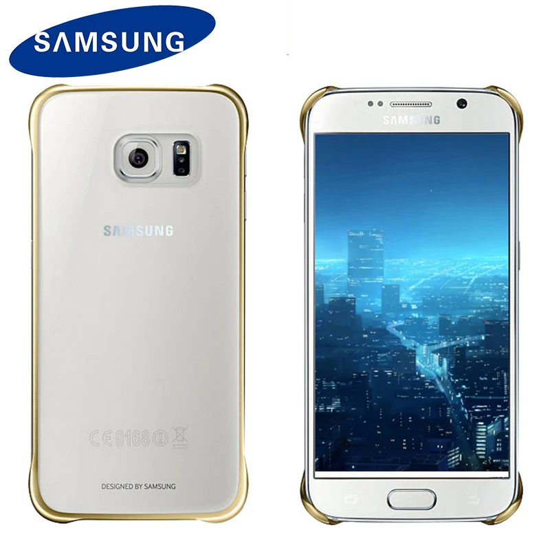 Оригинальный samsung Прозрачный чехол для Galaxy S6 G920 край G925 Edge Plus G928 прозрачное