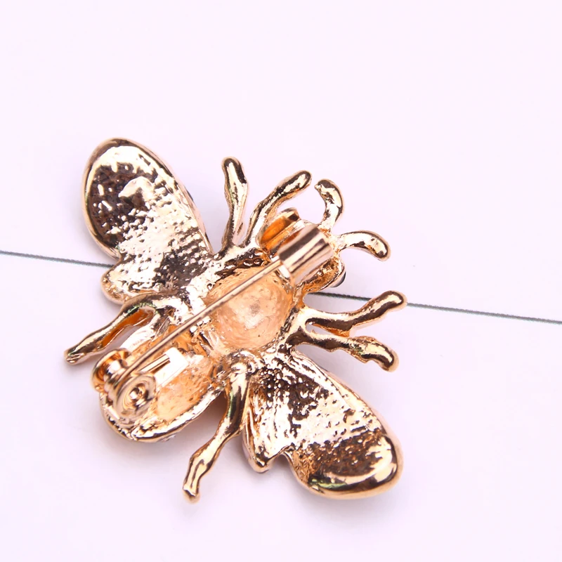 Маленькая пчела брошь ювелирные изделия горный хрусталь отворот штырь мужские