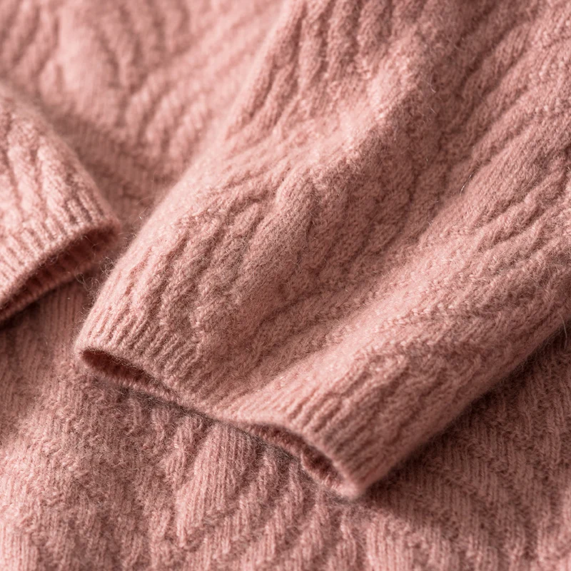 

High neck sweater female spring new autumn loose pullover solid color long sleeve knit warm spring wild stretch sweater