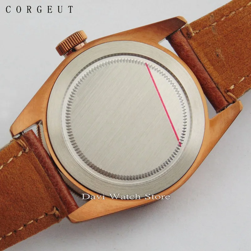 Corgeut 41 мм кофейный ободок черный циферблат сапфировое стекло 20ATM автоматические