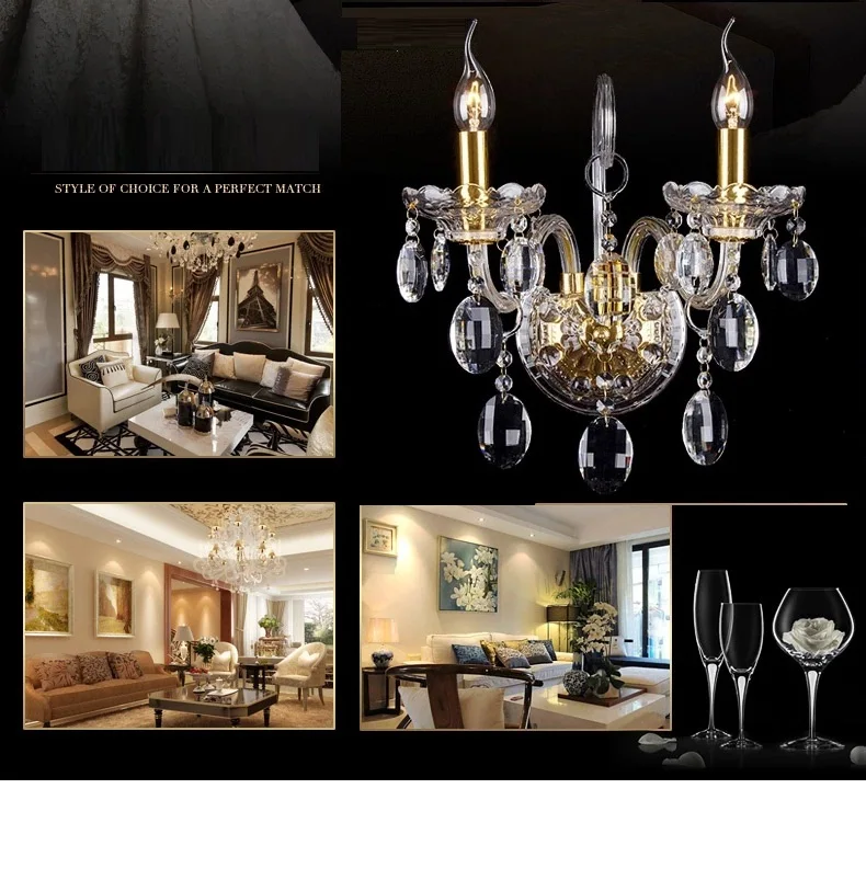 Модная Хрустальная настенная лампа бесплатная доставка настенные светильники