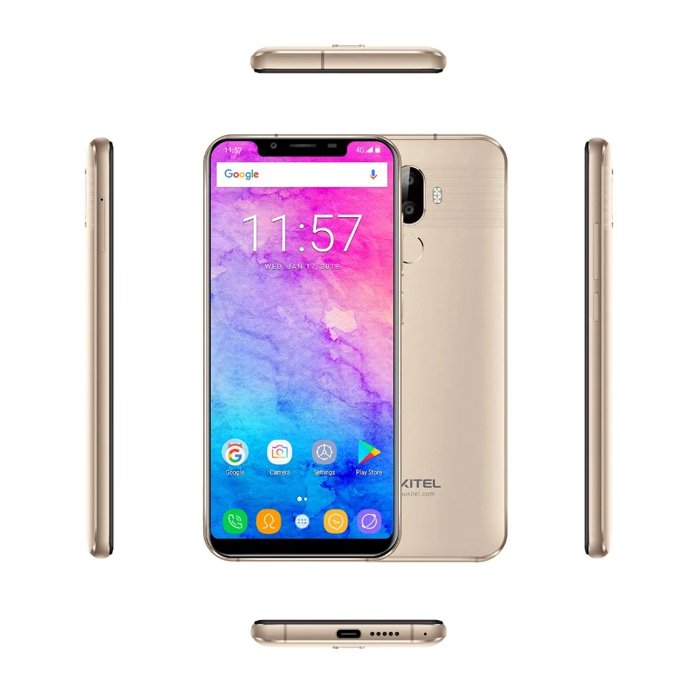Oukitel U18 5 85 ''HD 21:9 полный Дисплей Face ID 4 Гб Оперативная память 64 Встроенная MT6750T