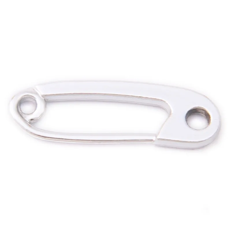 10pcs 28*8mm Silver gold tone Jewelry making safety pin shape charms for bracelet Earrings Necklace pendant DIY jewelry material | Украшения