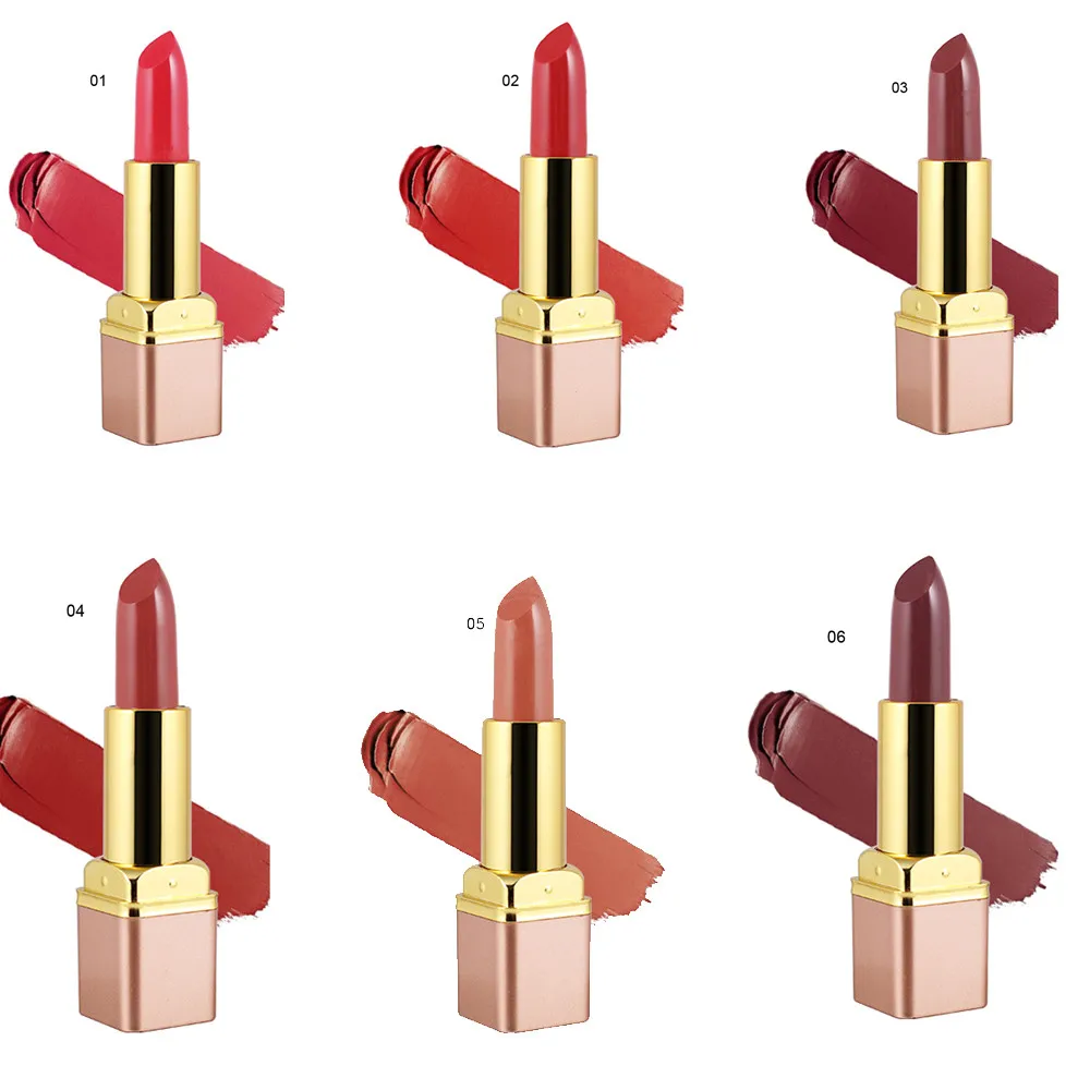 Мода 6 цветов матовая губная помада стойкий водонепроницаемый жидкий карандаш