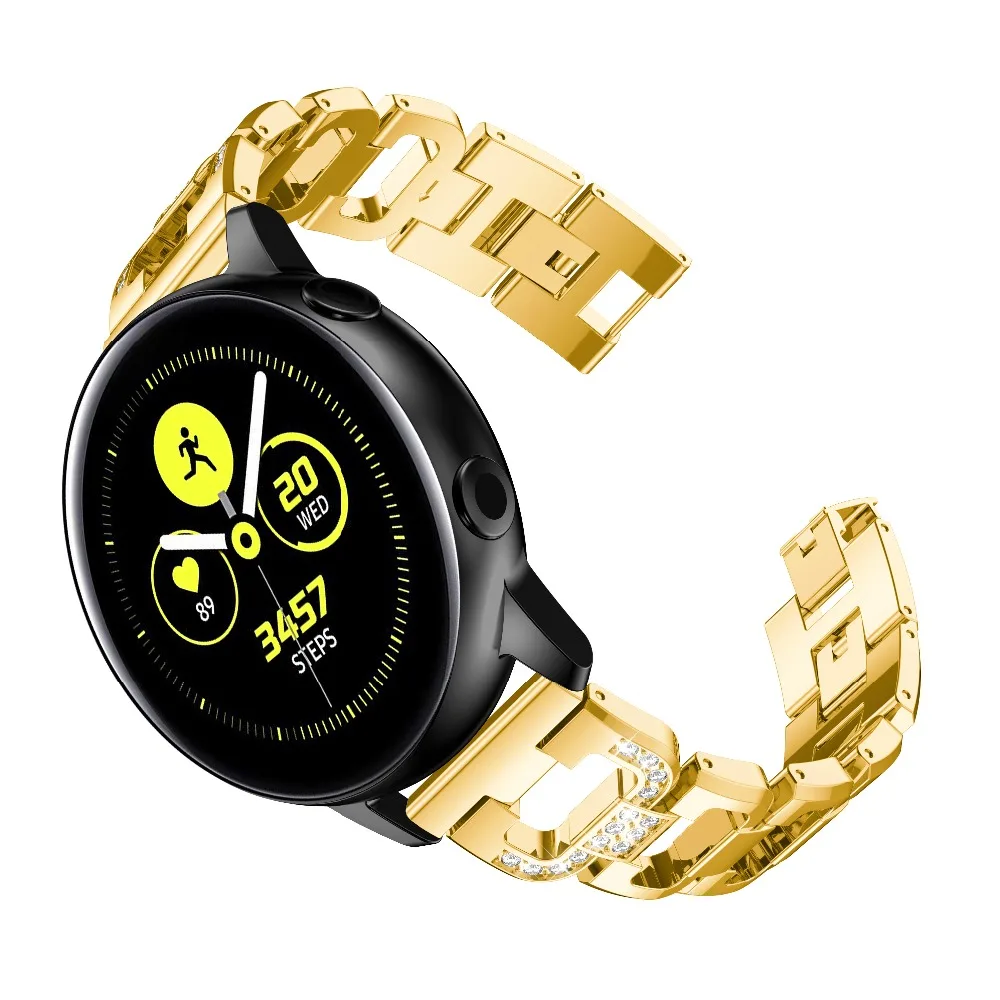 Ремешок из нержавеющей стали для Samsung Galaxy Watch Active 2 браслет Gear S2 R500 20 мм|Ремешки