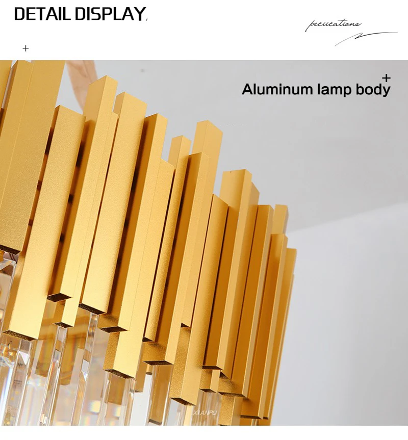 Современная хрустальная люстра для дома Декор Гостиная холл отель золотой блеск