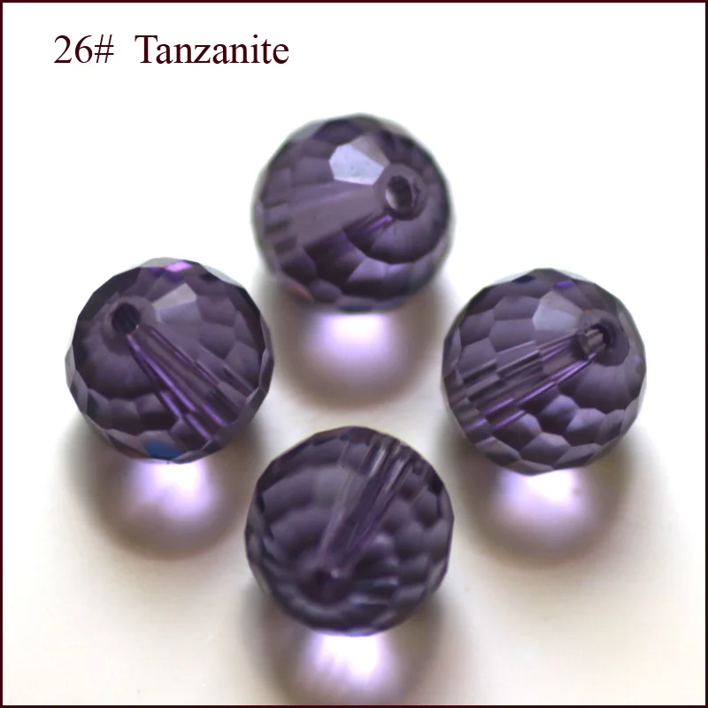 tanzanite Новые поступления хрустальные Модные DIY ювелирные бусины 8 мм 128 граней стеклянные хрустальные бусины 100 шт AAA - Цвет: tanzanite