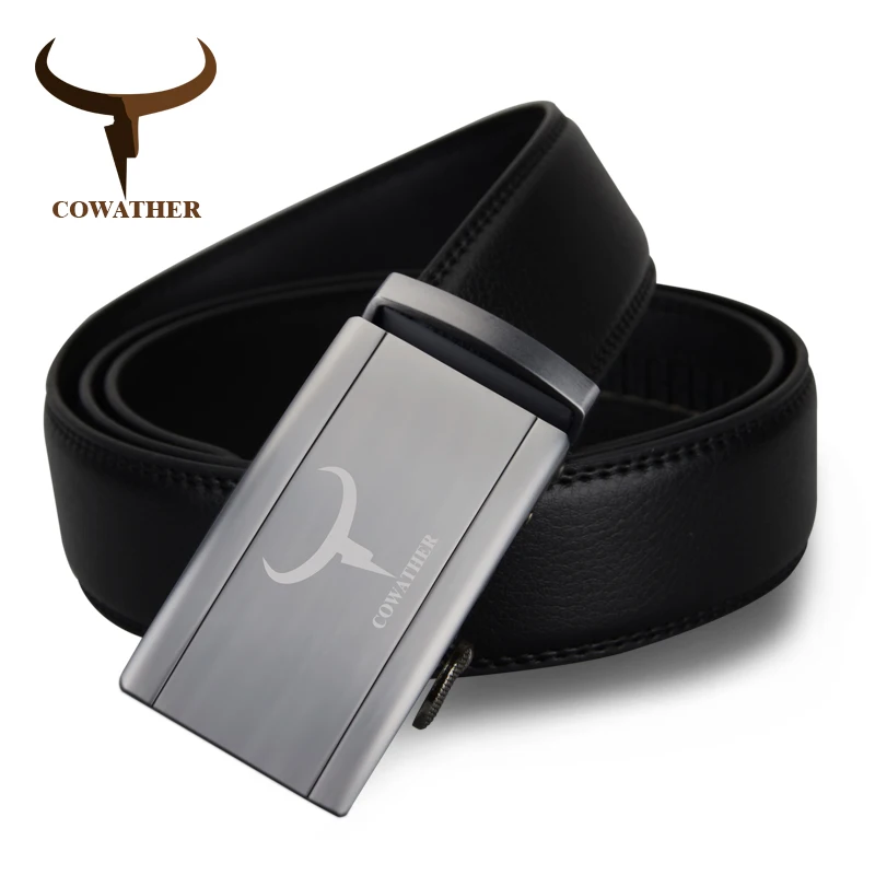 COWATHER 100% корова натуральная кожа автоматический ремень для мужчин высокое