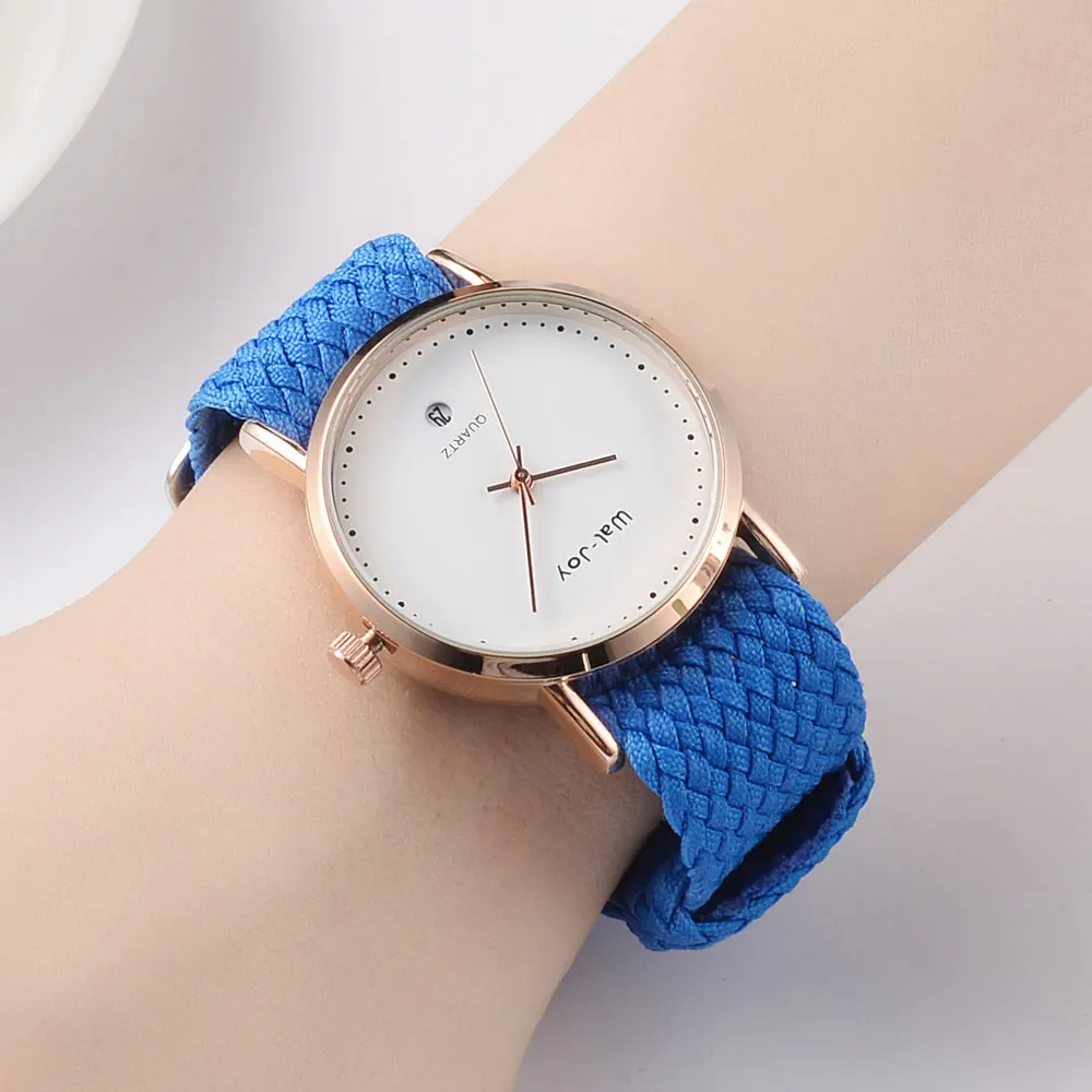 Wal Joy Montre Femmee нейлоновые плетеные наручные часы женские студенческие