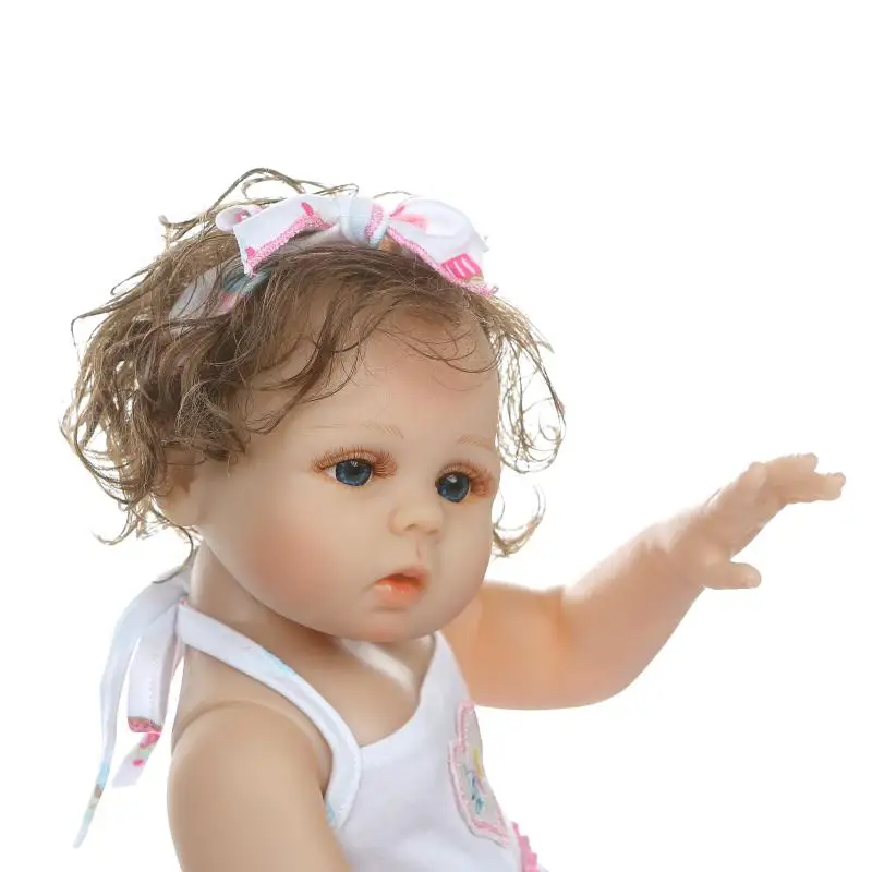 

NPK 48CM full body silicone reborn baby newborn doll baby real alive bonecas gift bebe reborn hair rooted Anatomically Correct