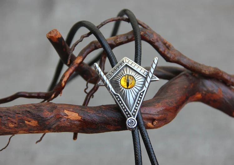 Original designer bolotie stainless steel resin eye bolo tie for men personality neck tie fashion accessory