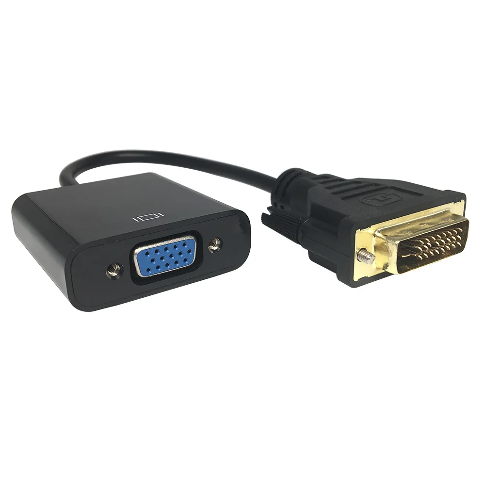 Высококачественный Full HD 15Pin 1080P DVI D 24 + 1 VGA HDTV конвертер монитор штырь гнездо для ПК