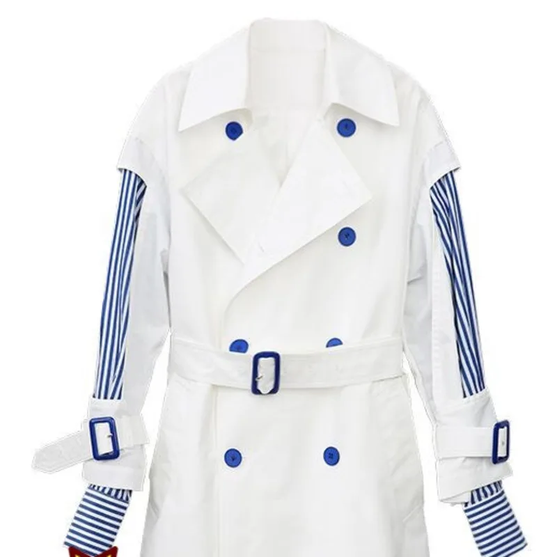 Женская ветровка LANMREM в полоску с двумя бумажными рукавами WC00200L 2020 | одежда