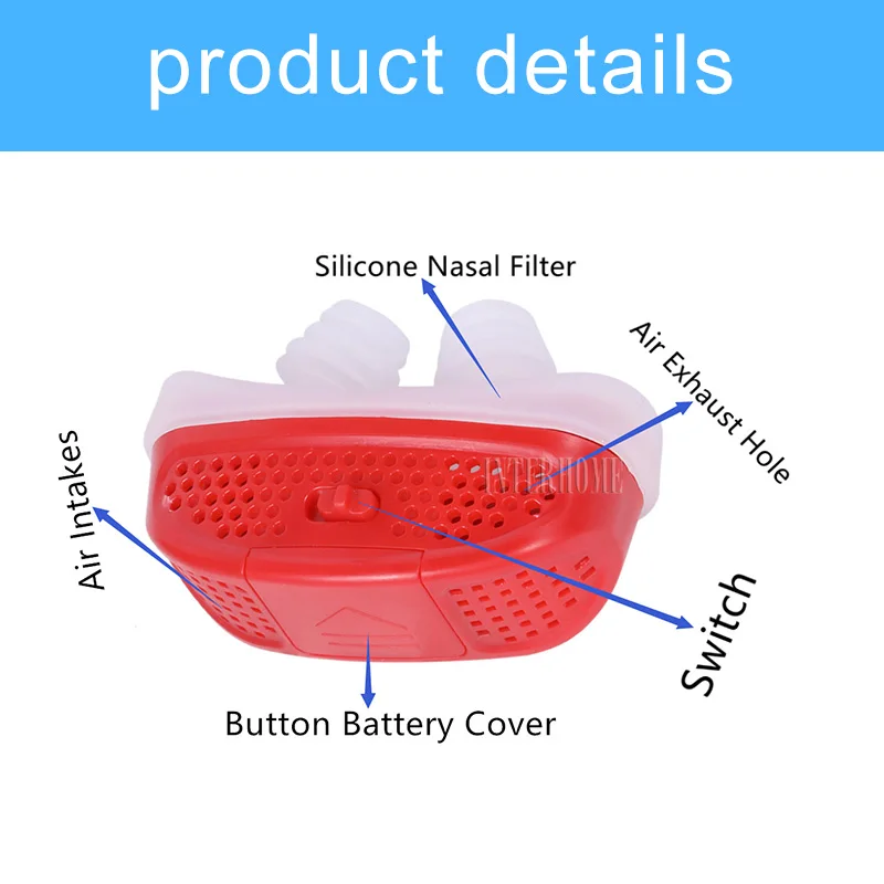 Электрический силиконовый дыхательный аппарат против храпа защита от сон