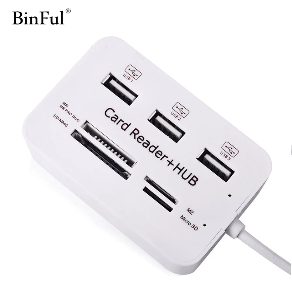 Картридер BinFul для SD/MMC/M2/MS Pro Duo 2 0 высокоскоростной USB | Компьютеры и офис