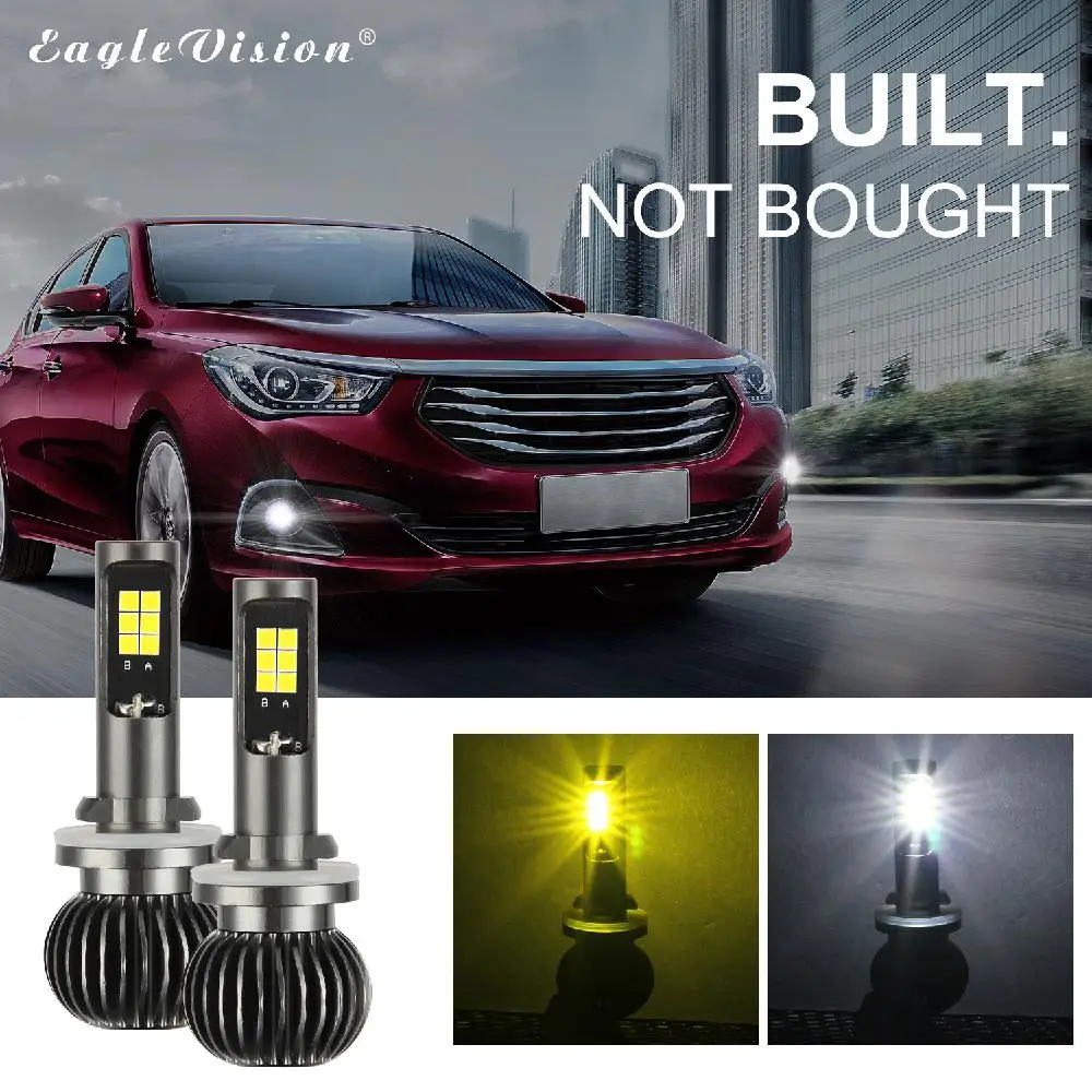 2 шт./компл. светодиодная Автомобильная фара 880/881 9005/9006 H8/H11 5202 двухцветная