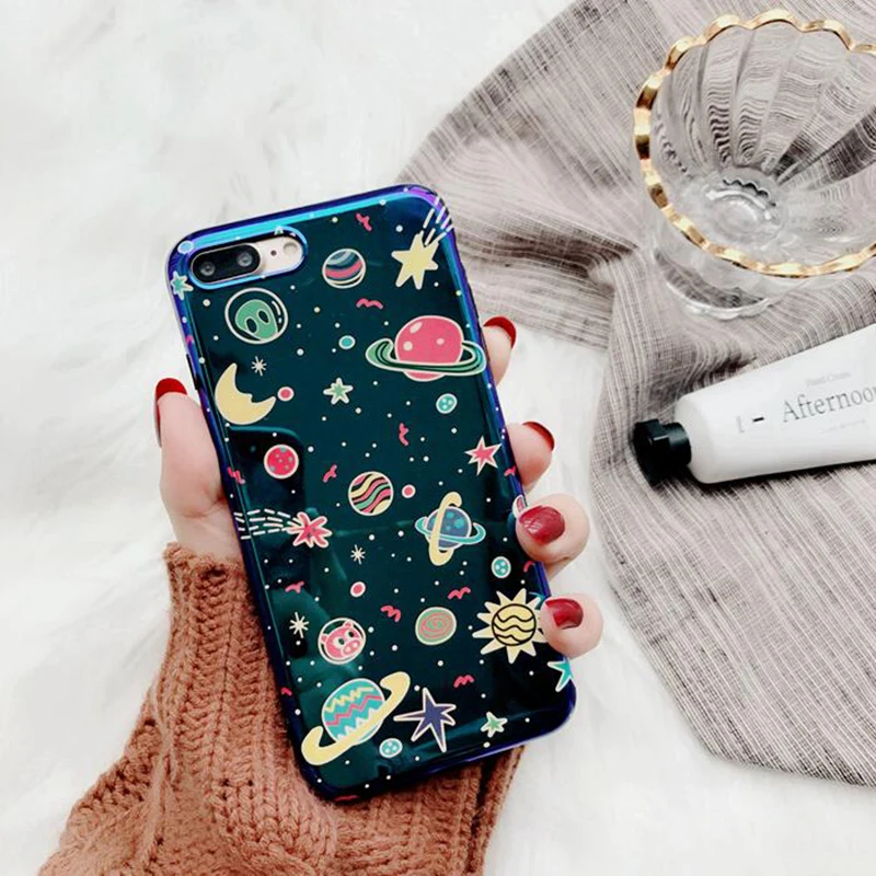LOVECOM Вселенная планета чехол для телефона для iPhone 11 Pro Max XR XS Max X 8 7 6 6S Plus Ретро Blu-Ray мягкий IMD Телефон задняя крышка чехол s