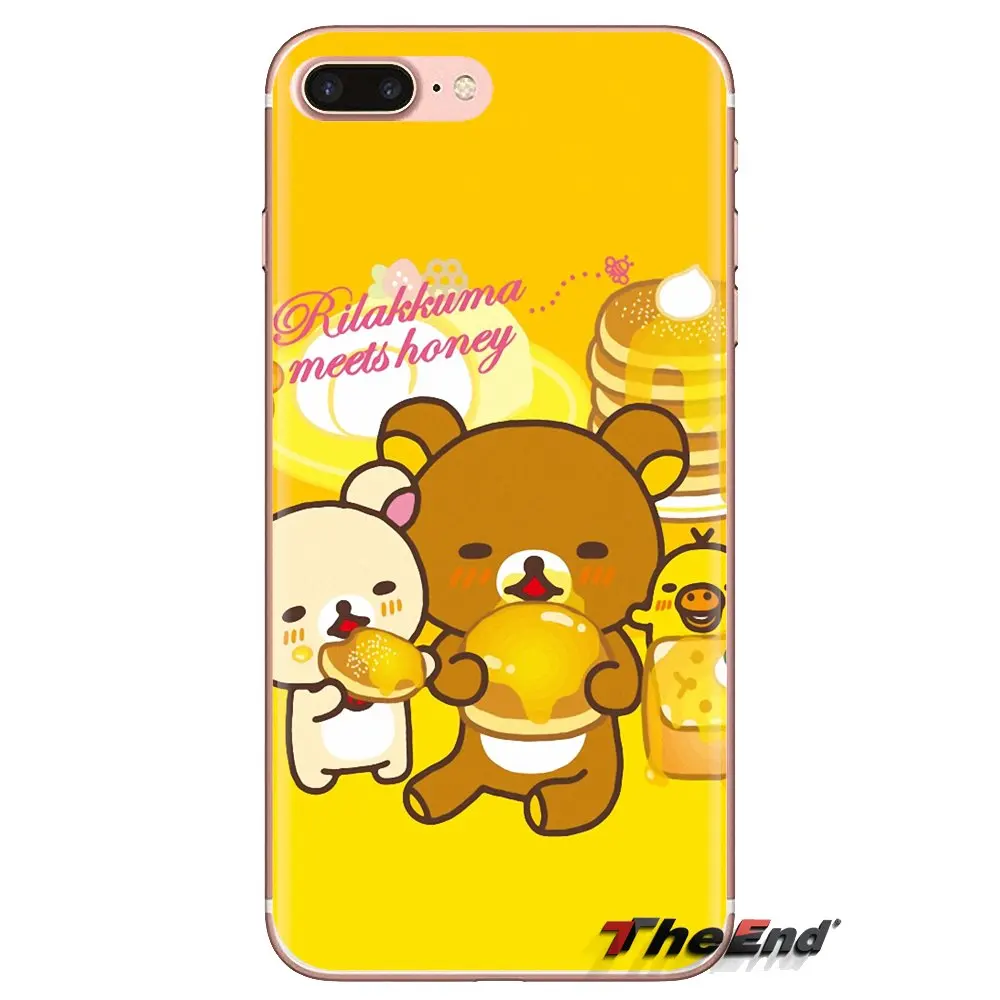 Для Huawei Mate Honor 4C 5C 5X 6X 7 7A 7C 8 9 10 8C 8X 20 Lite Pro мягкие прозрачные чехлы Чехлы Rilakkuma Teddy Relax