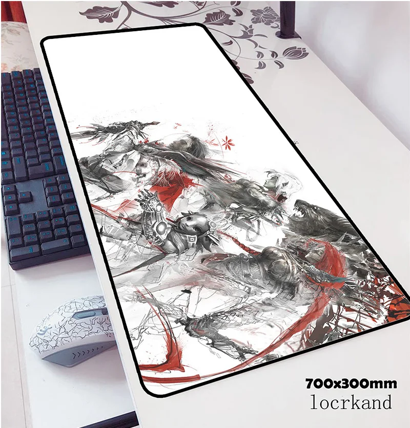 Коврик для мыши guild wars 70x30 см notbook компьютерный коврик массовый шаблон игровой