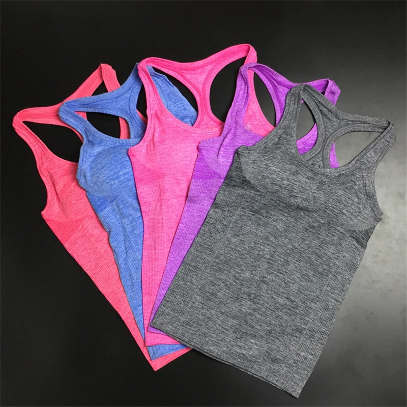 

Summer Women Yoga sports vest Dry Quick Loose Gym Tank Tops Fitness Sport Sleeveless Vest Singlet for Running vest 2017