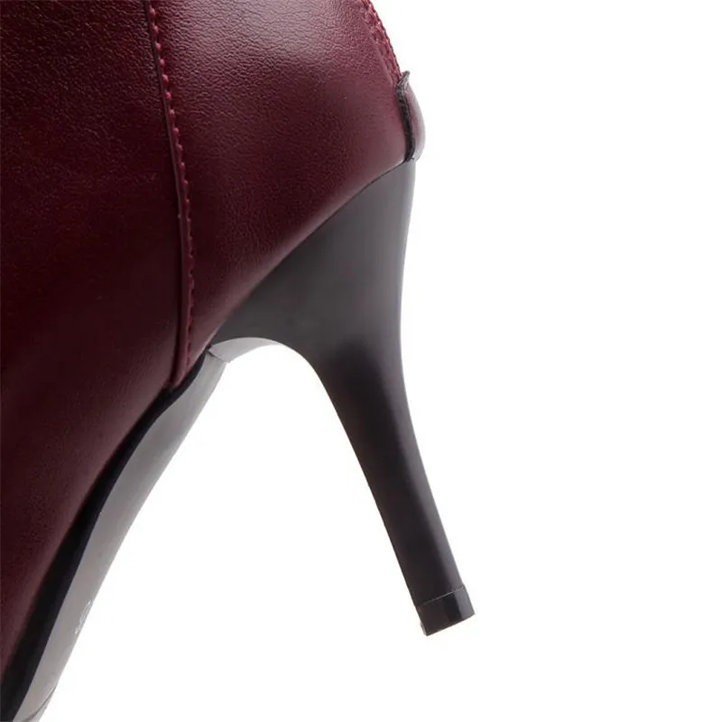 Женские туфли-лодочки размера плюс 32-43 пикантные женские туфли с острым носком на