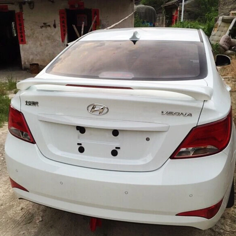 Car Styling ABS Plastic Unpainted Color Exterior Rear Trunk Wing Boot Roof Lip Spoiler Fit For Hyundai Verna 2010 2011 2012 2013 |