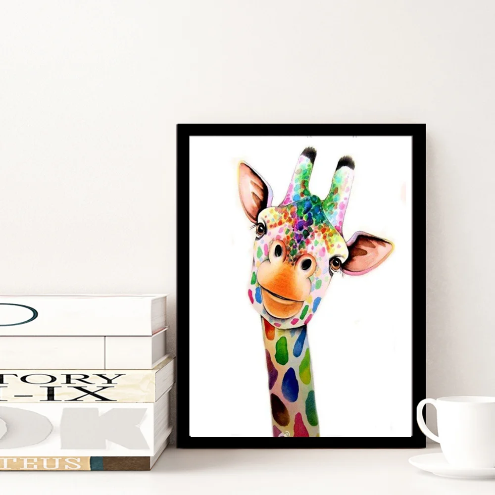 30*25 см Жираф 5D бриллианты вышивка крестиком круглая Алмазная мозаика картина