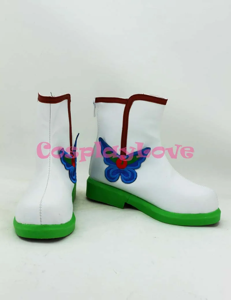 

Hoozuki No Reitetsu на заказ, Короткие Зеленые ботинки для косплея Hakutaku, ботинки для Хэллоуина, Рождественского фестиваля