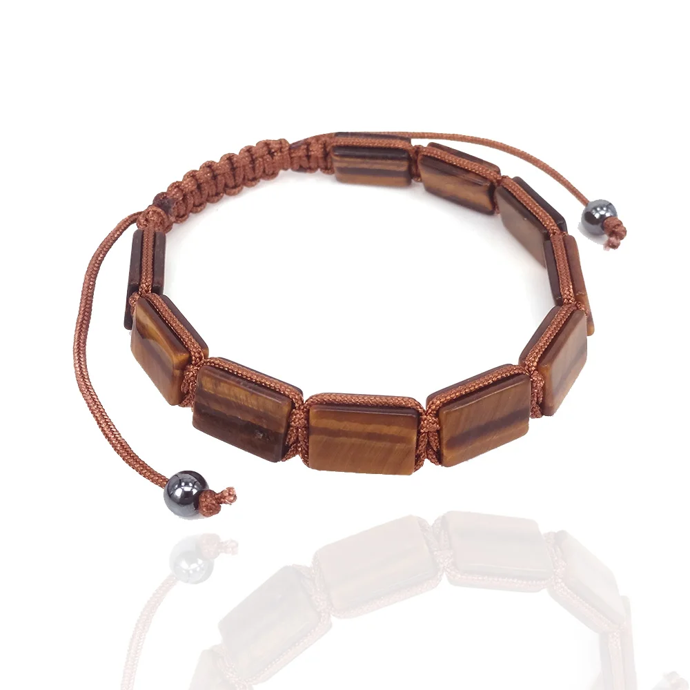 Шарм Прямоугольник натуральный камень Бусины тигровый глаз Агаты лазурит