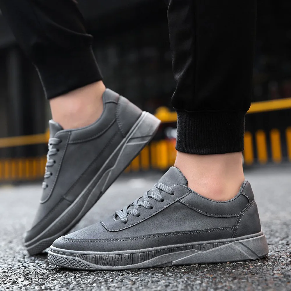 YOUYEDIAN/мужские туфли на плоской подошве модные шнурках с закругленным носком