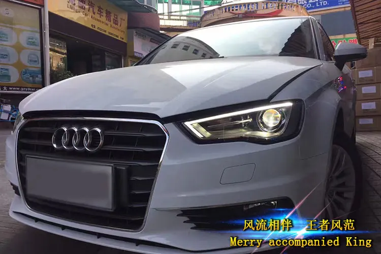 Спереди автомобиля укладки светодиодный фара для AUDI A3 светодиодный фары- для AUDI A3 H7 hid Би-ксеноновые линзы ближнего света