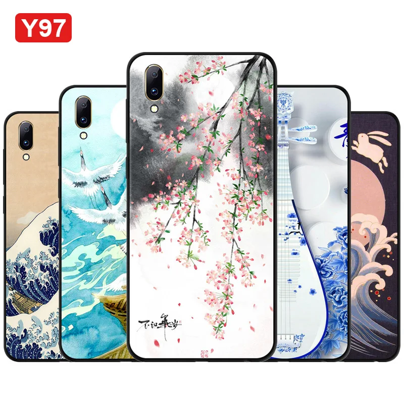Чехол для Vivo Y97 силиконовый чехол VivoY97 мягкий телефона в литературном стиле vibo 97