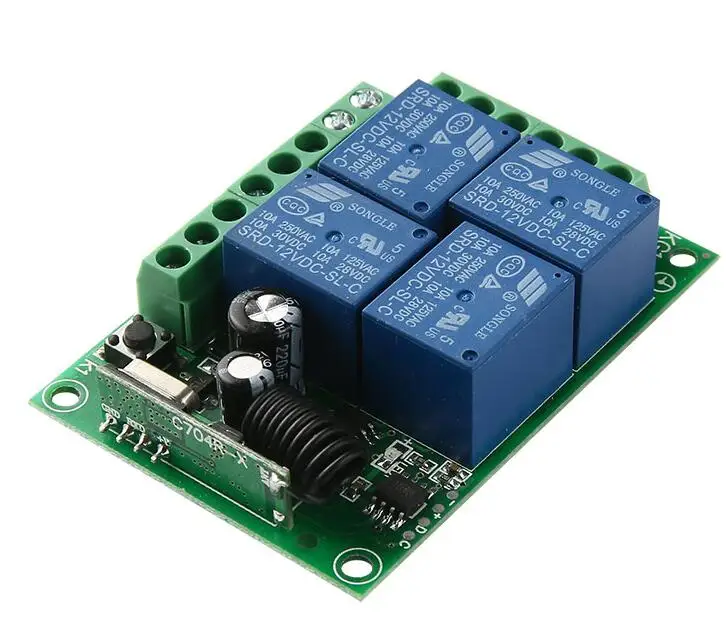 Горячая беспроводной пульт дистанционного управления DC 12V 4CH реле обучения код